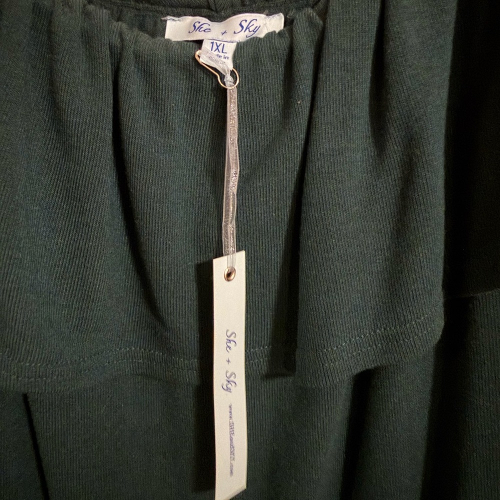 She + Sky Off-Shoulder Ruffle Tunic Sweater - Picture 7 of 7